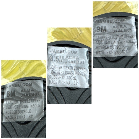 NIBNIB Jambu Alba Slingback Rocker Platform Sandal Black Leather - Picture 11 of 14